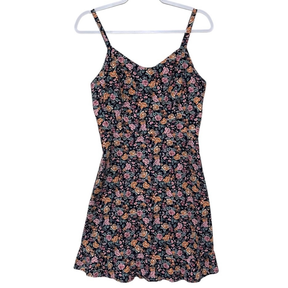 Old Navy Ditsy Floral Cami Mini Dress Linen Blend Flirty Boho Cottage Size M - Picture 2 of 13